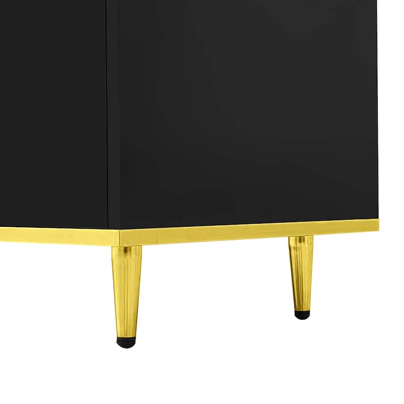 70.9" Luxury LED TV Stand with Smart Lighting - 2 Cabinets, 2 Drawers and Anti Tip Design and Cable Management