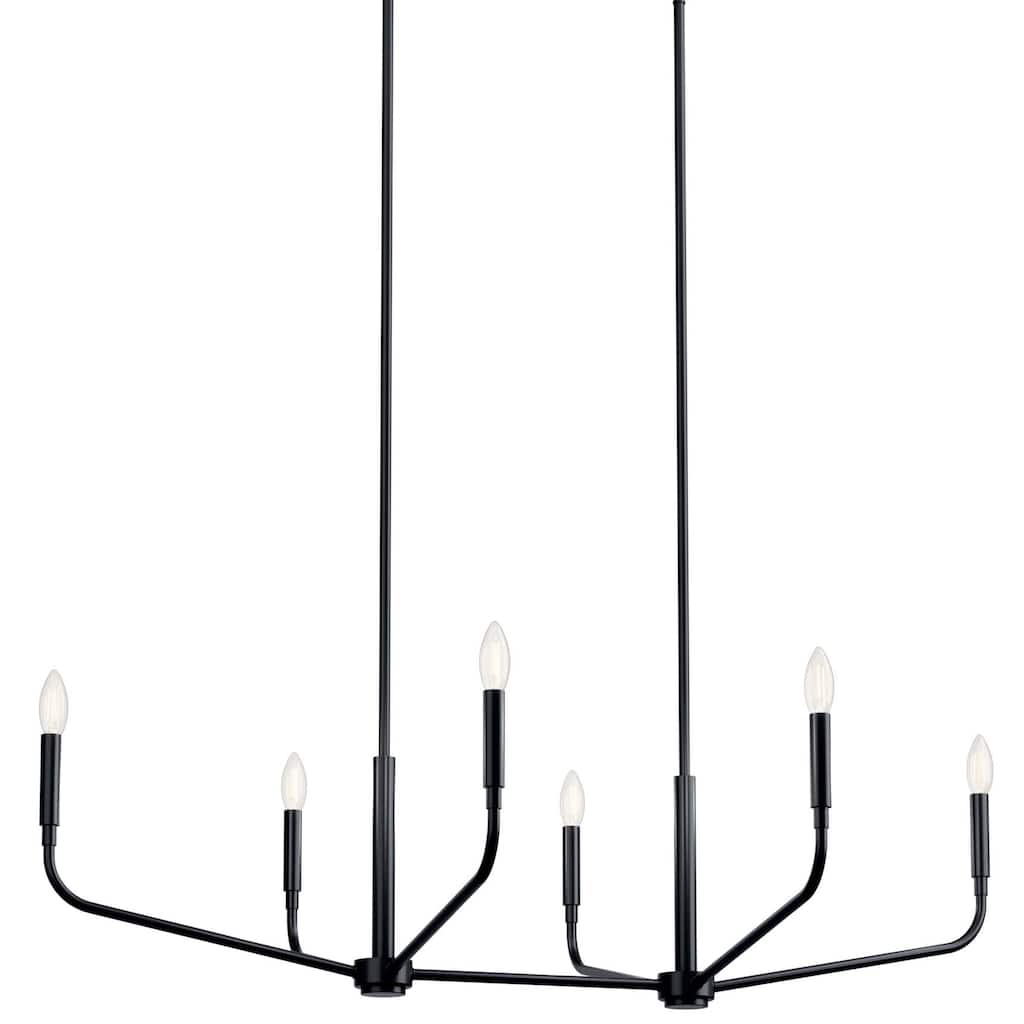 Kichler 52721 Madden 6 Light 45" Wide Taper Candle Linear Chandelier