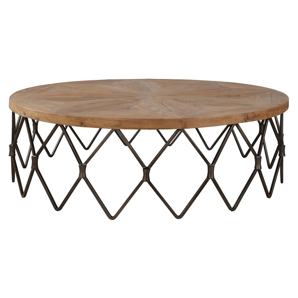 Uttermost Chain Reaction Wooden Coffee Table - 54"W x 17"H x 54"D