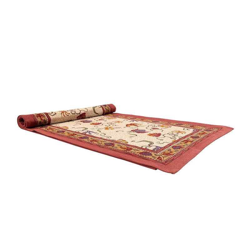 Couleur Nature Fleurs des Indes Multicolored Cotton Table Runner