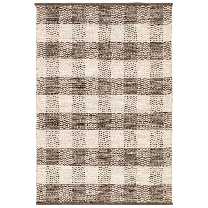 SAFAVIEH Handmade Flatweave Kilim Lyubov Checkered Wool Rug