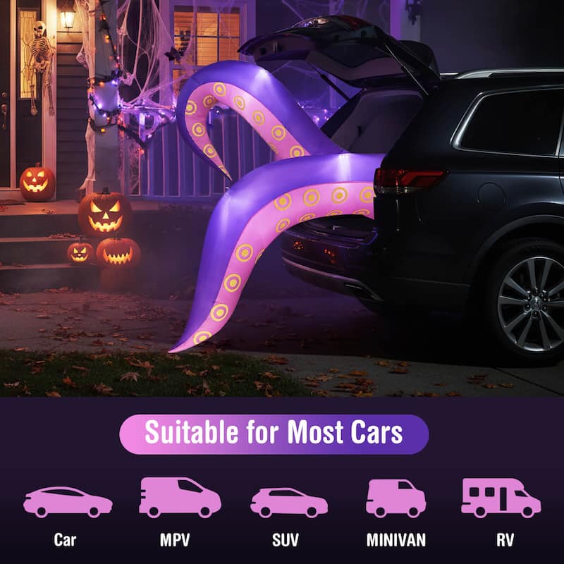 Costway 6.5 Ft Inflatable Tentacles Blow up Octopus Legs Window - as pic shows - See Details