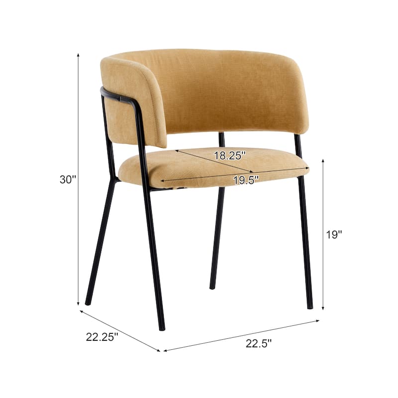 Upholstered Arm Chair Dining Chair Set of 2