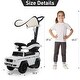 preview thumbnail 6 of 8, 3-in-1 Ride on Push Car for Toddlers with Canopy, Storage, and Music, for Boys & Girls Ages 18-36 Months - White