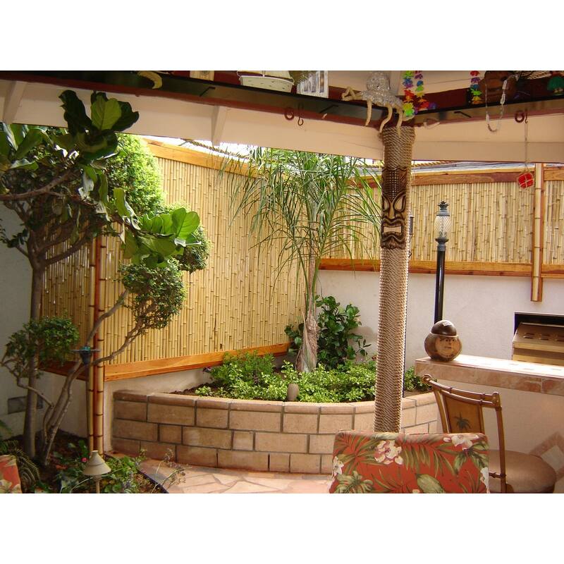 Natural Bamboo Fencing Outdoors Decor 3 ft H x 8 ft L x 3/4 in D