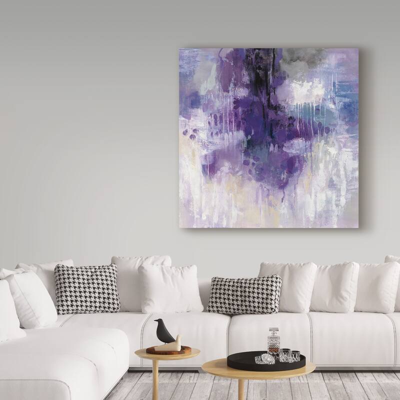 Silvia Vassileva 'Violet Rain' Canvas Art