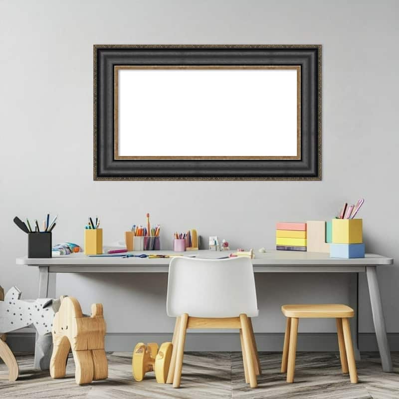Amanti Art Thomas Black Bronze Framed Dry Erase Magnetic Board