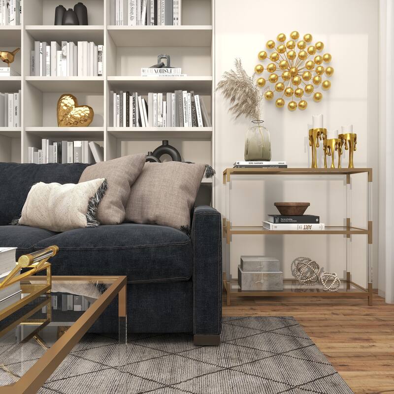 Gold Metal Starburst Home Wall Decor with Orb Detailing