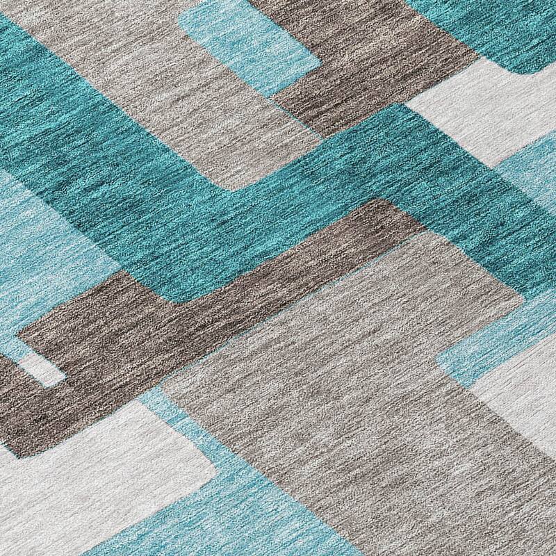 HomeRoots Abstract Transitional Rectangle Outdoor Rug