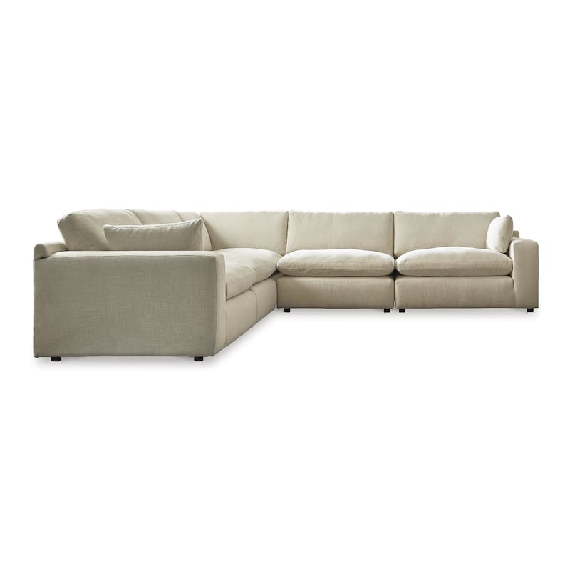 Signature Design by Ashley Elyza Ivory 5-Piece Sectional - 135"W x 135"D x 36"H
