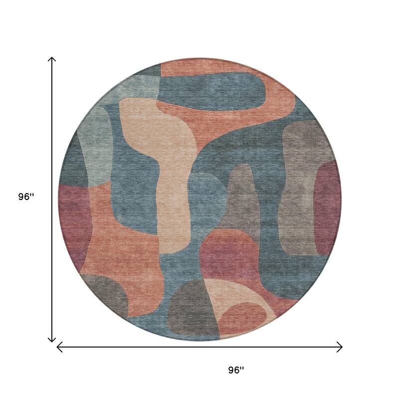 HomeRoots Abstract Transitional Rectangle Outdoor Rug