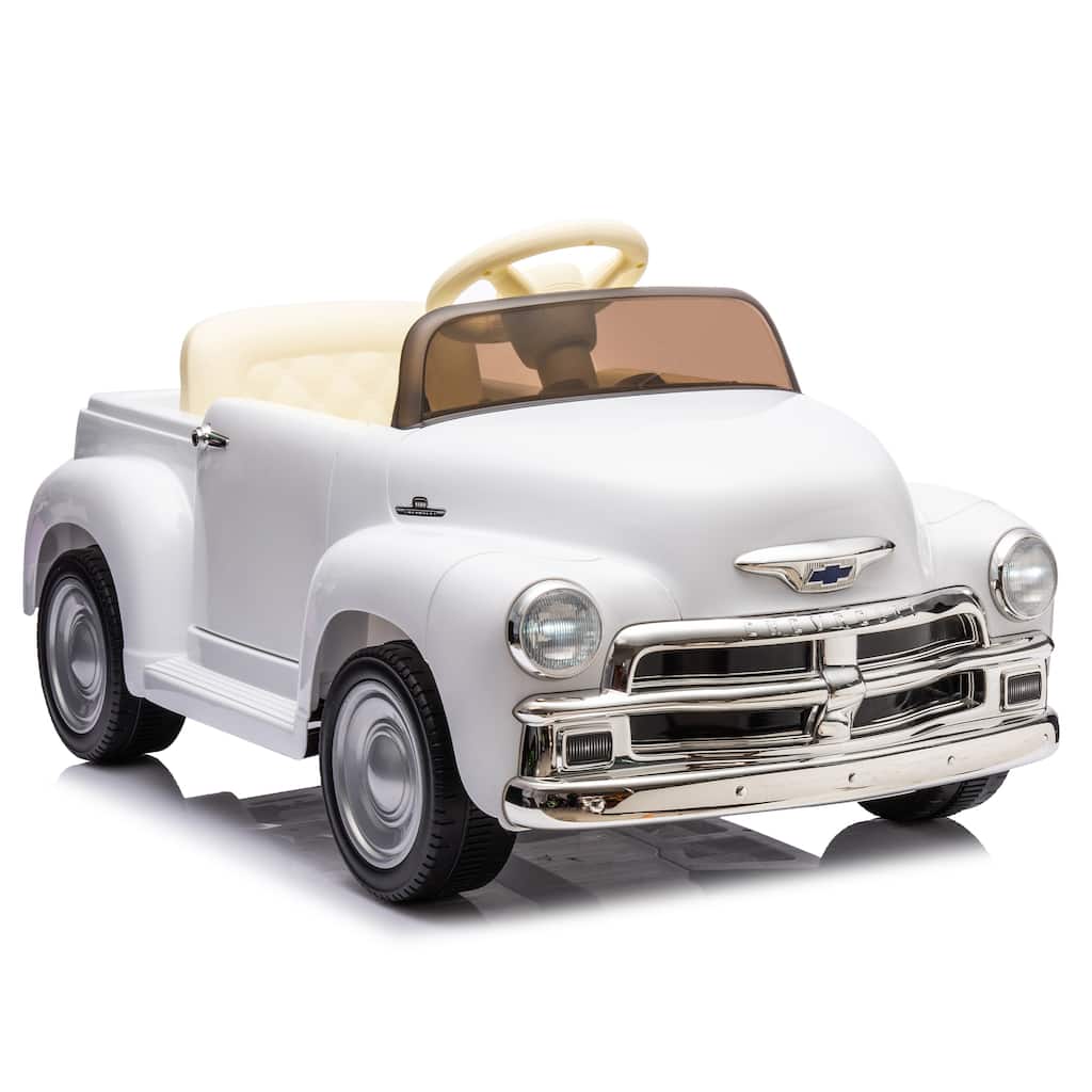 Ride on Truck Car White Ride-On Car Battery Powered Electric Car