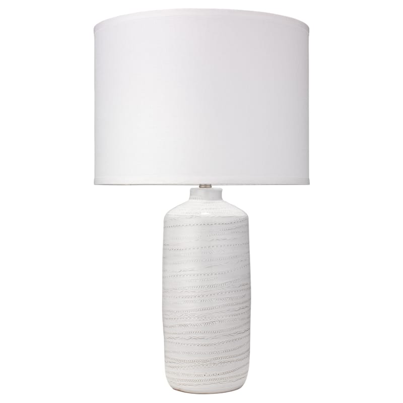 Jamie Young Trace Ceramic Table Lamp with Linen Shade