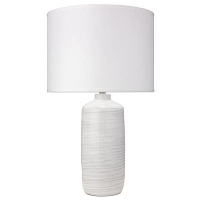 Jamie Young Trace Ceramic Table Lamp with Linen Shade