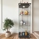 preview thumbnail 14 of 165, Glass Display Cabinet with Doors & Locks, Acrylic Shelves, Floor Standing Storage Showcase for Home or Office 3Shelves - Black