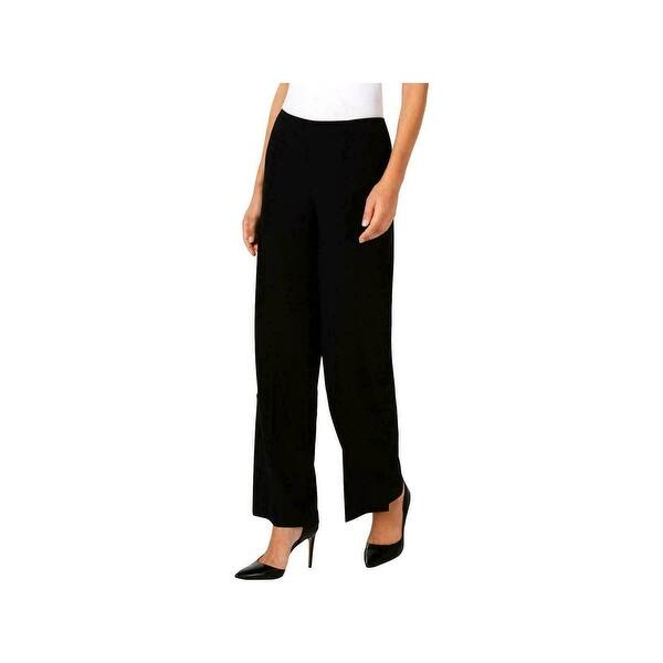 Nine West Womens Black Wide Leg Wear To Work Pants Size 6 On Sale Overstock 31760925 For the style with give that keeps popping up on your freed, head straight to women's wide leg jeans are fun, hip, comfortable and stylish. nine west womens black wide leg wear to work pants size 6