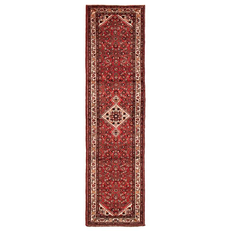 ECARPETGALLERY Hand-knotted Andelz Red Wool Rug - 2'11 x 10'11 - Red - 2'11 x 10'11