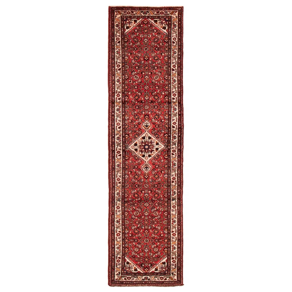 ECARPETGALLERY Hand-knotted Andelz Red Wool Rug - 2'11 x 10'11