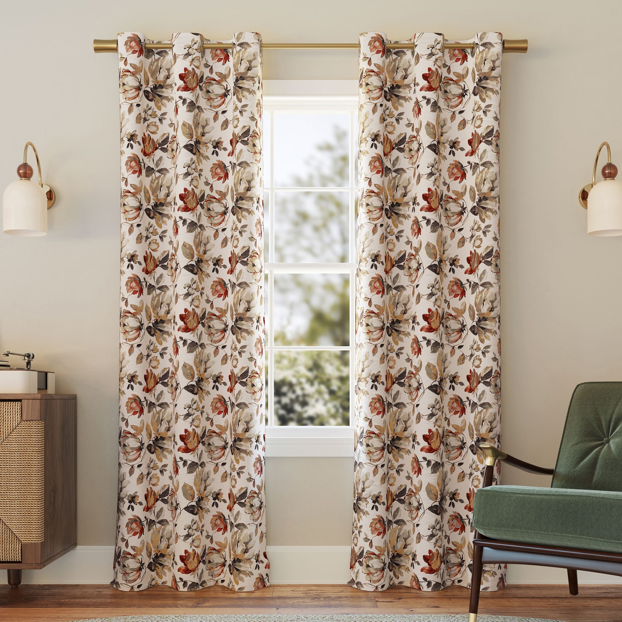 Blackout floral online curtains
