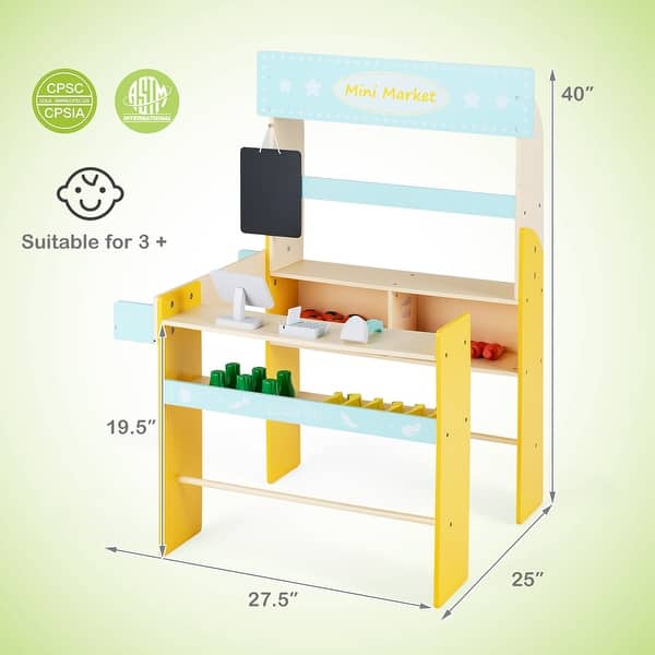 Kid's Pretend Play Grocery Store Toddler Supermarket Toy Set