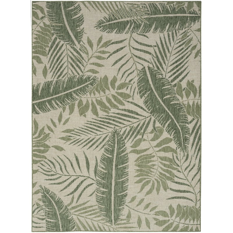 Nourison Garden Oasis Indoor/Outdoor Nature Area Rug - 4'x6' - Ivory/Green