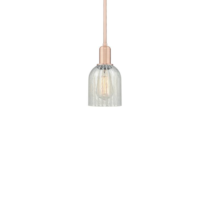 Innovations Lighting 716-1S-10-5 Caledonia Pendant Caledonia 5" Wide - Antique Copper / Mouchette