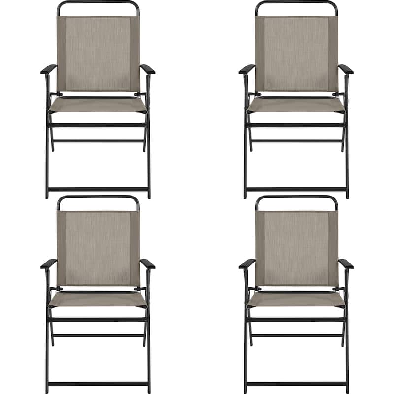 Yaheetech 4pcs Folding Dining Chairs All-weather Folding Lawn Chairs