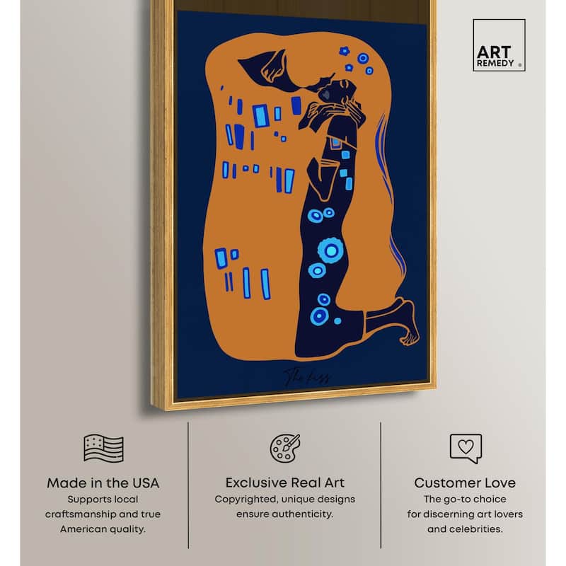 The Kiss Canvas by Art Remedy