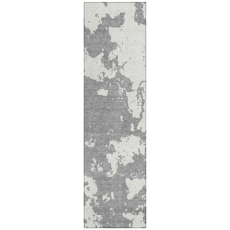 Machine Washable Indoor/ Outdoor Chantille Abstract Rug