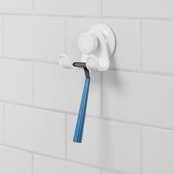 Umbra 1004434 Flex ABS Plastic Razor Hook with Suction Cup Seal - White