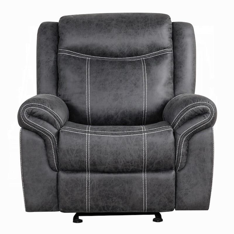 Hesy Power Motion Recliner Chair, USB Ports, Soft Dark Gray Microfiber