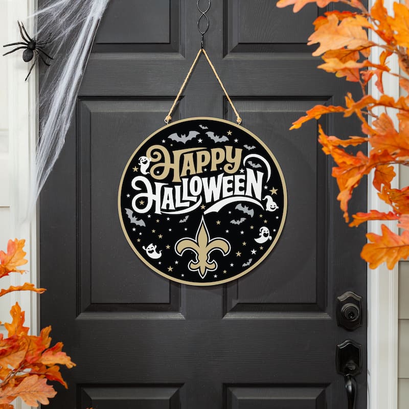 New Orleans Saints 18" x 18" Halloween Door Décor Wall Sign