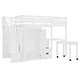 preview thumbnail 9 of 18, Twin Size Loft Bed with Stairs, Bookshelf, Drawers,Desk & Wardrobe