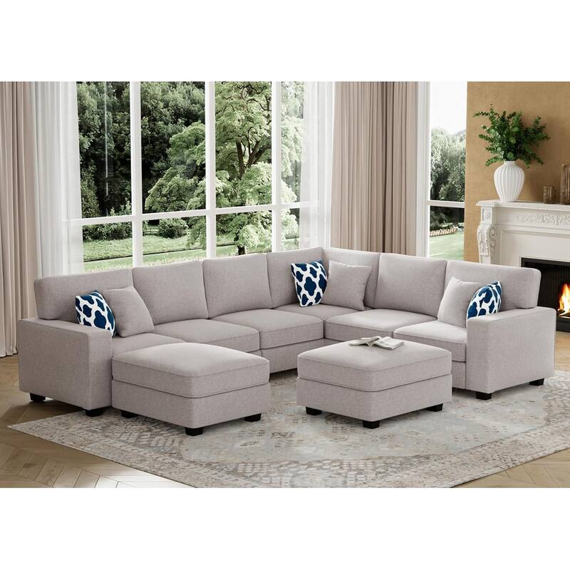 8PCS Modular Flexible Combination Sectional - Grey
