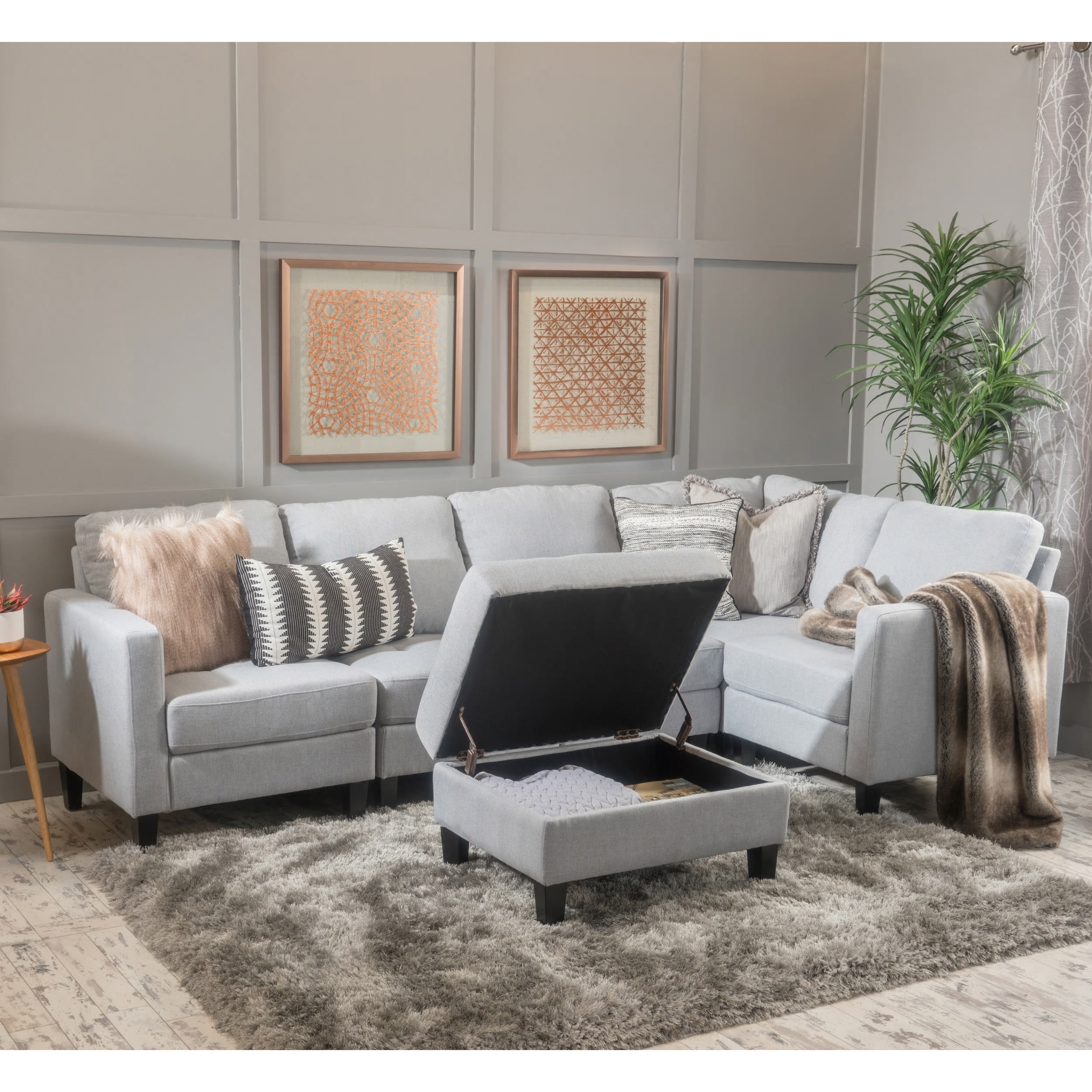 Zahra 6 top piece sofa sectional