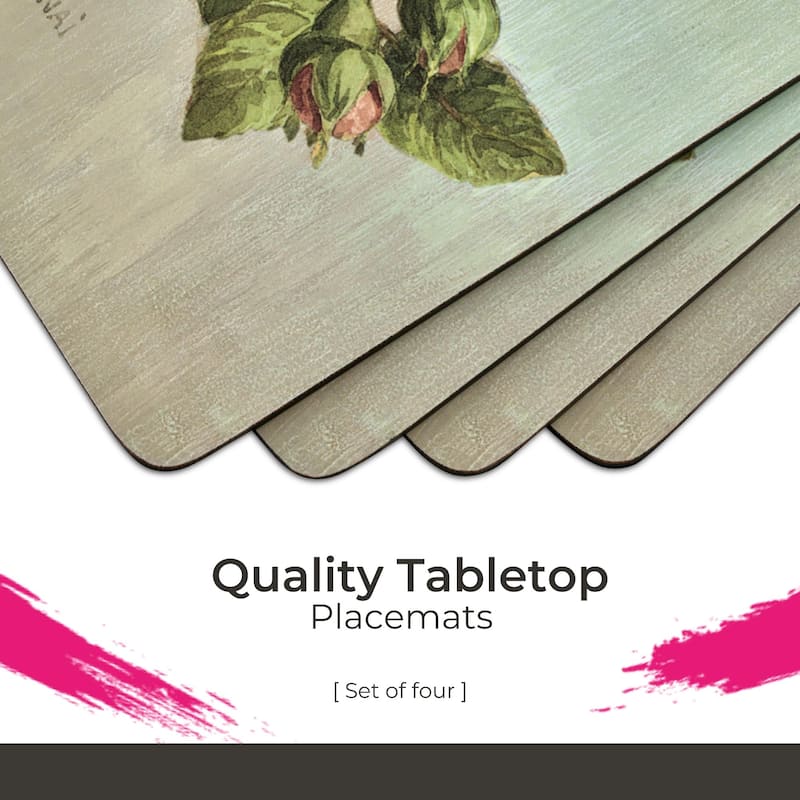 Pimpernel Set of 4 Antique Roses Collection Placemats - 11.7 in x 15.7 in