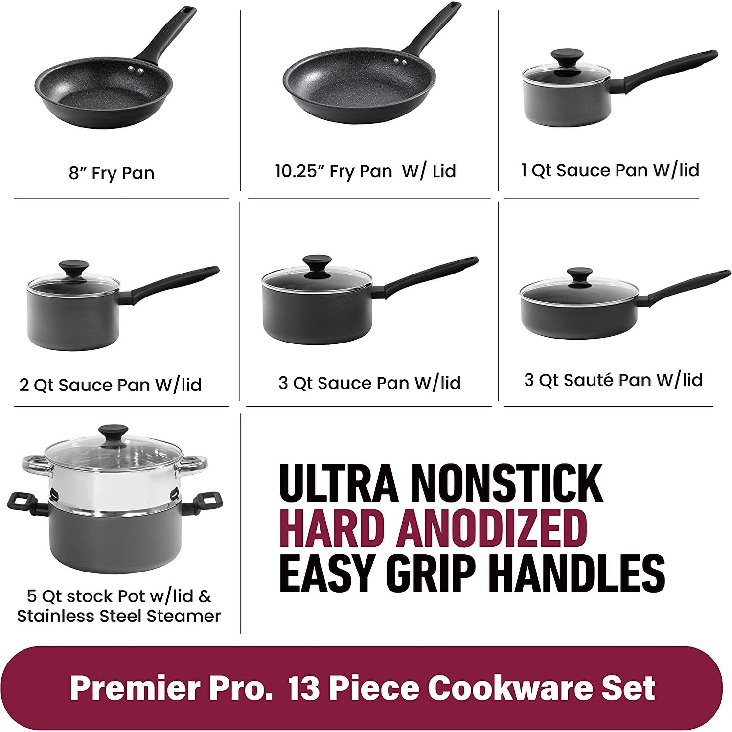 Nonstick Cookware Set Paula Deen Pots and Pans Set 17 Piece
