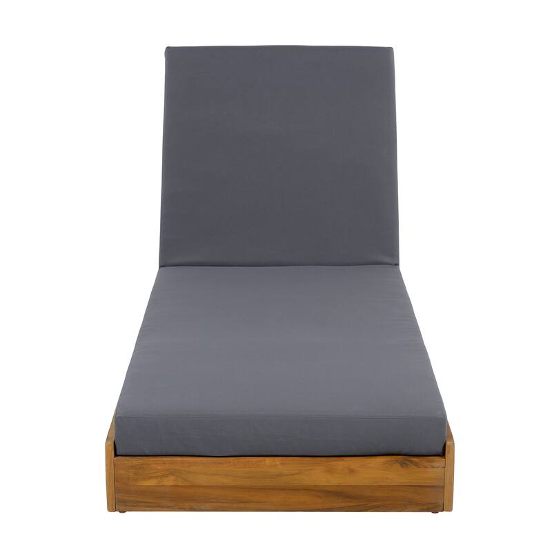 Christopher Knight Home -Johnson Outdoor Acacia Chaise Lounge Set