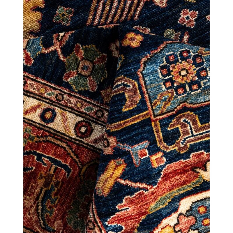 Serapi One-of-a-Kind Hand-Knotted Area Rug - Blue, 8' 1" x 9' 9" - 8' 1" x 9' 9"