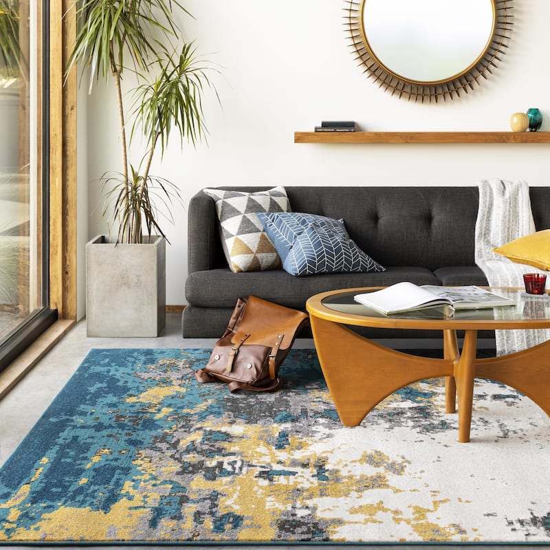 Avery Abstract Watercolor Area Rug