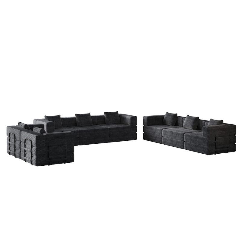 Oversized Corduroy Modular Splicing Sectional Sofa, Freely Combined