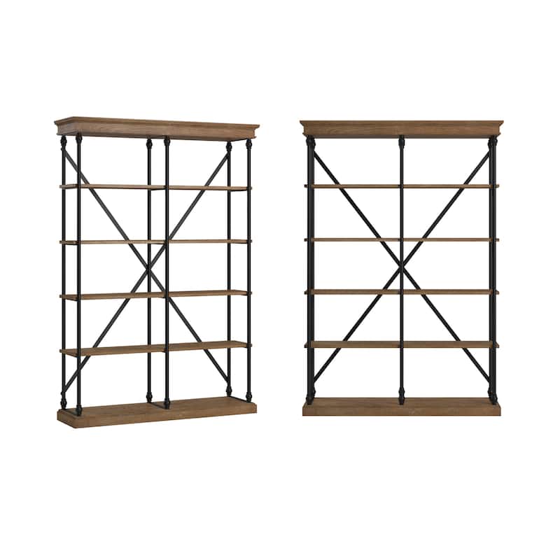 Dubrovnik Cornice Double Shelving Bookcase