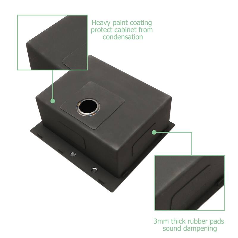 Lordear 28-inch Gunmetal Black Topmount 16 Gauge Stainless Steel Kitchen Sink.