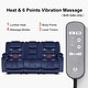 preview thumbnail 49 of 58, MCombo Power Reclining Loveseat Sofa with Heat and Massage, Fabric PR648