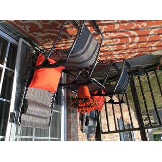 3 PCS Zero Gravity Chair Patio Chaise Lounge Chairs Table Chair Set Recliner