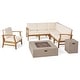 preview thumbnail 2 of 5, Illona Outdoor Acacia Sofa Set by Christopher Knight Home