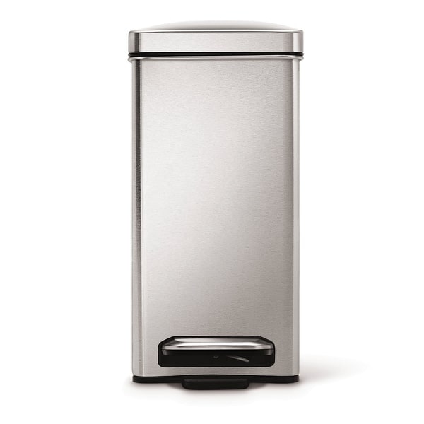 10 Liter / 2.6 Gallon Bathroom Slim Profile Trash Can Bed Bath