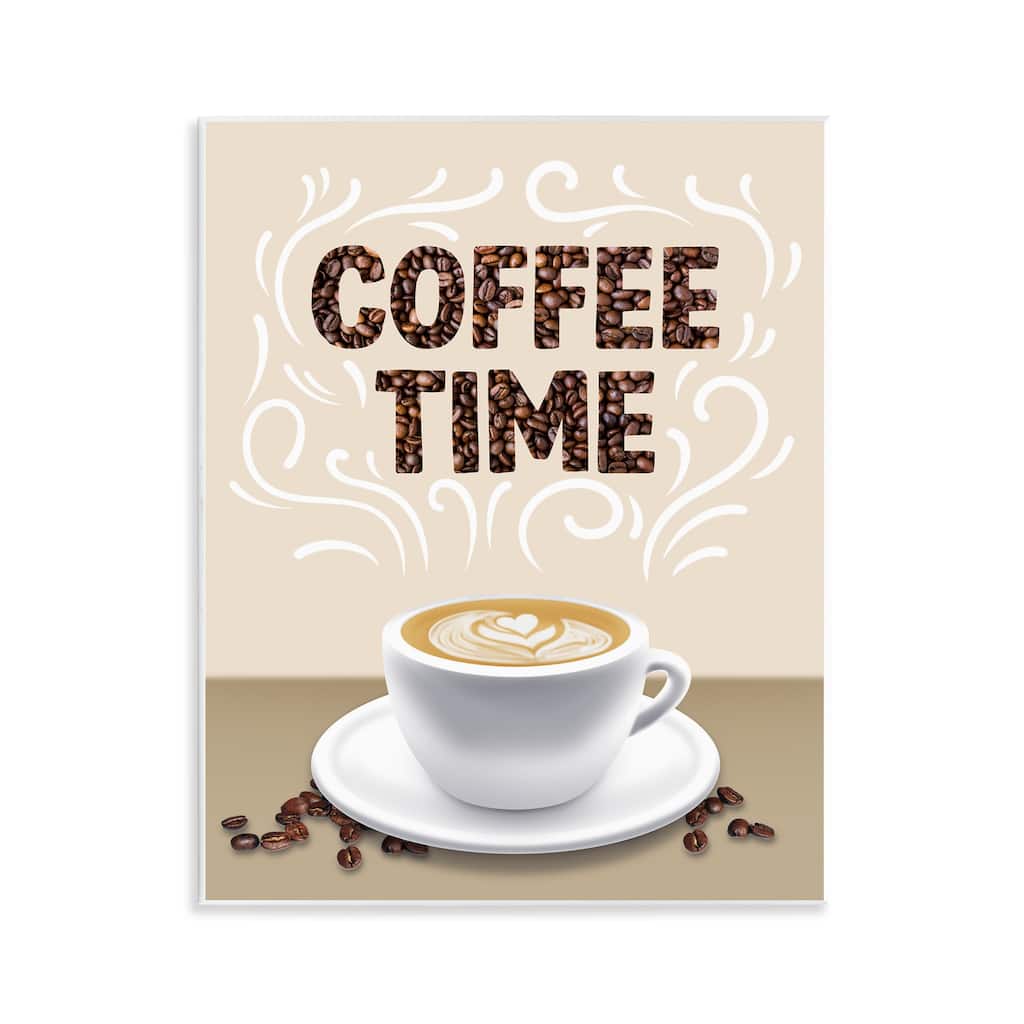 Stupell Traditional Coffee Time Brew Wall Plaque Art Design By Marcus Prime