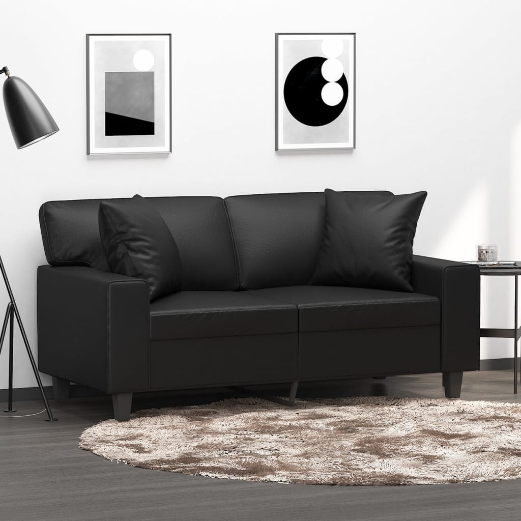 Faux leather 2 seater sofa sale bed