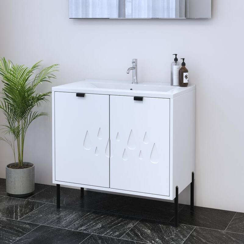 Teardrop 2D 80 Floating Bathroom Vanity (32" Width)